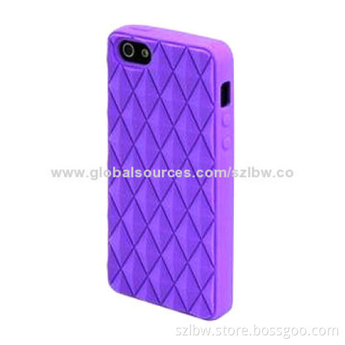 Three-dimensional Woven Texture Style Silicone Case for iPhone 4/4S, Direct Access to All Ports